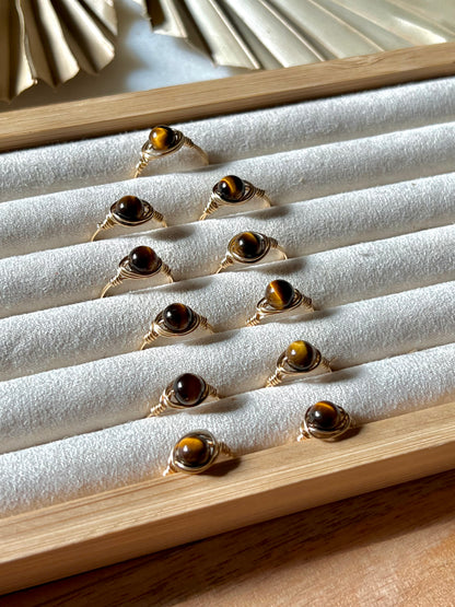 tigers eye ring