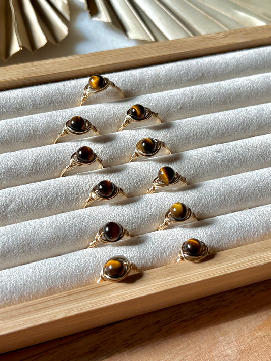 tigers eye ring