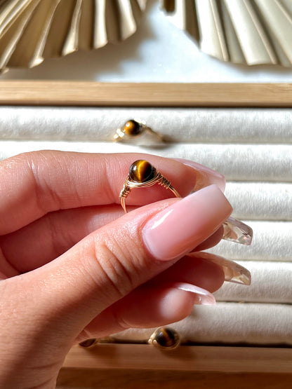 tigers eye ring