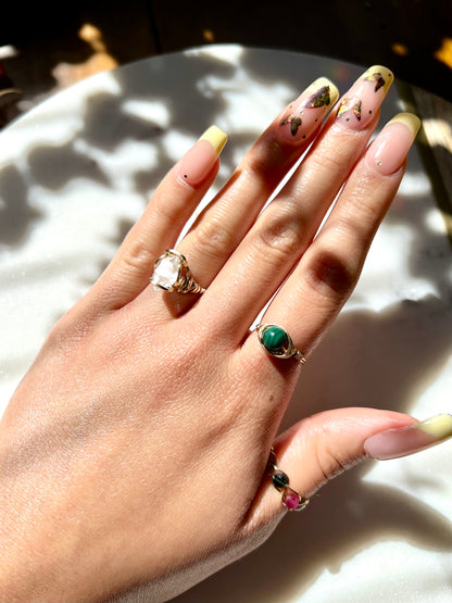 malachite ring