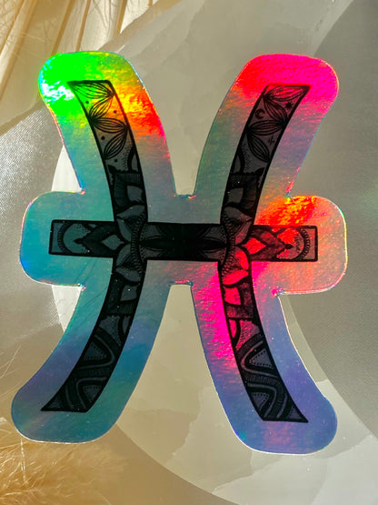 pieces holographic sticker