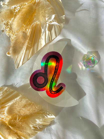 leo holographic sticker