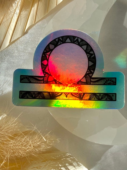 libra holographic sticker