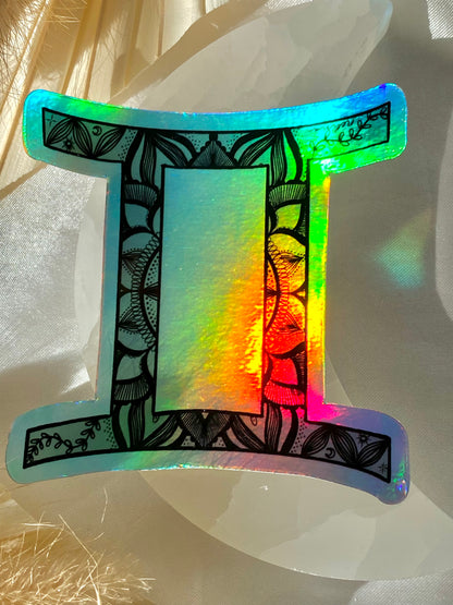 gemini holographic sticker